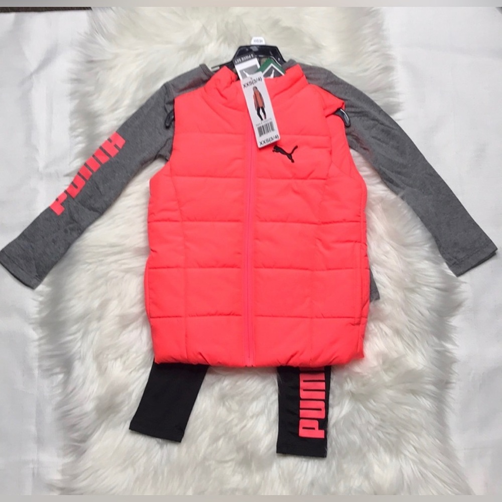 PUMA 3-Piece Vest Set, Size XXS 3/4 BRAND NEW